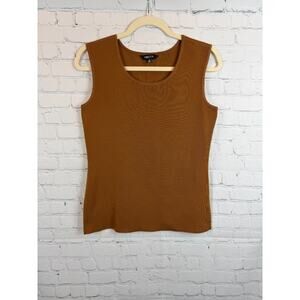 MISOOK copper brown sleeveless knit top sweater XS